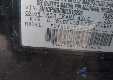 2021 Nissan Kicks S Xtronic Cvt z USA, uszkodzony, nr VIN 3N1CP5BV3ML516296